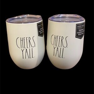 Rae Dunn set of 2 CHEERS Y’ALL Tumblers